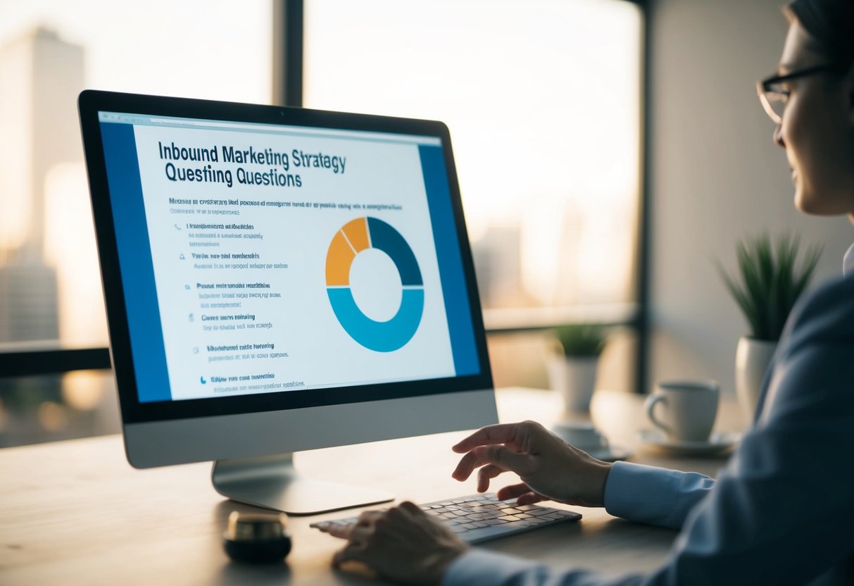 A computer screen displaying a webpage with a list of frequently asked questions related to inbound marketing strategy